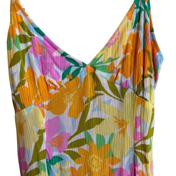 Billabong Summer Shine Midi Dress Size Small Colorful Floral Sundress Slip Beach - Picture 5 of 13